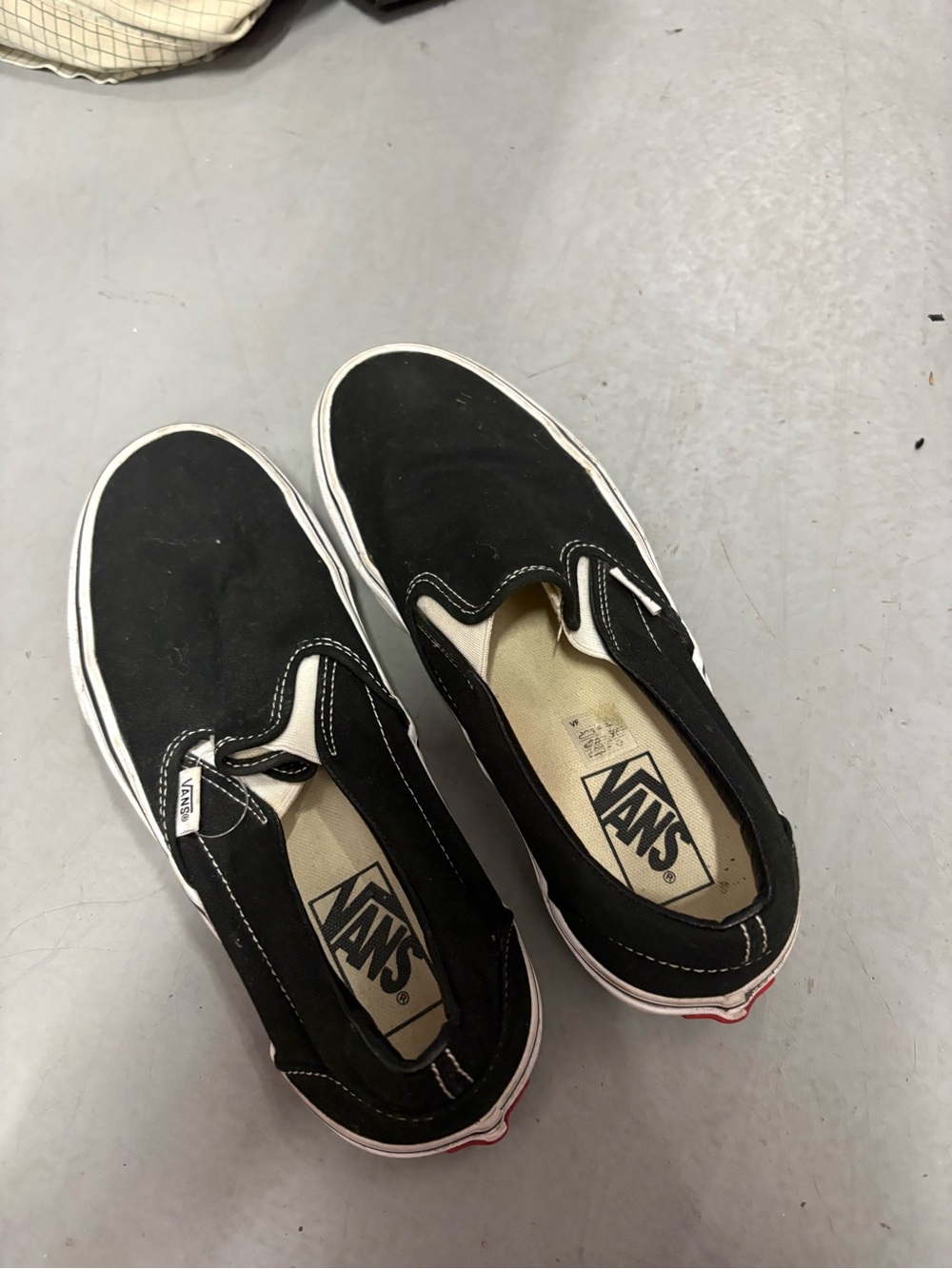 Vans Black Slip-On Canvas Loafers